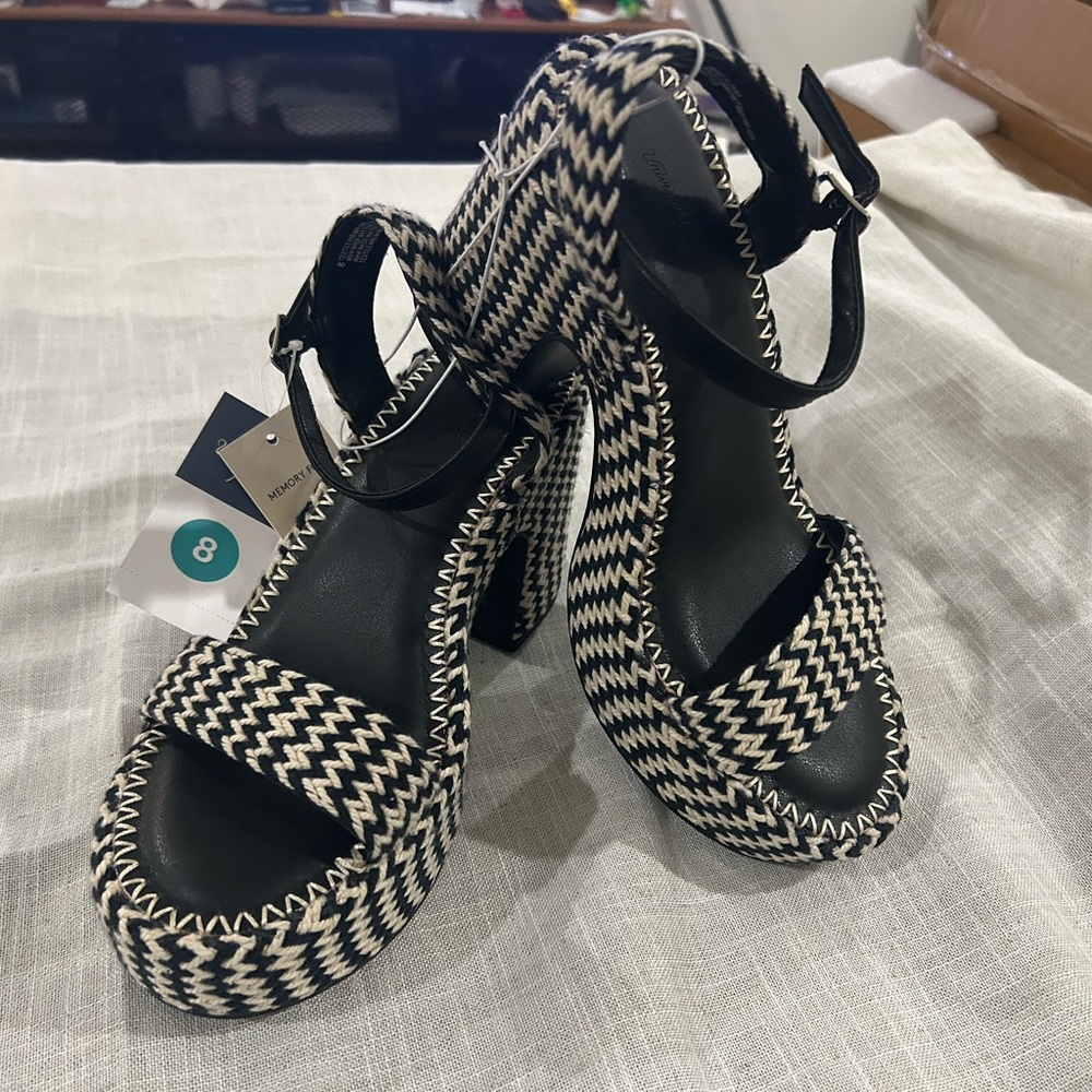 Womens madeline woven platform sandals heels